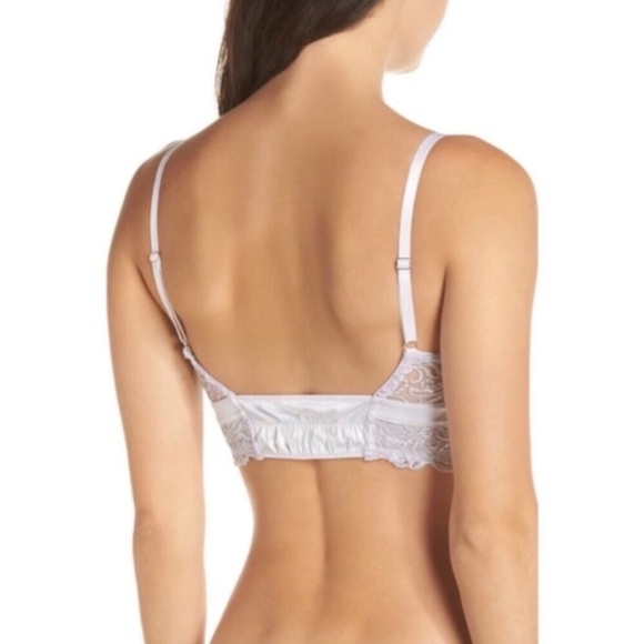 Free People Intimately FP Evelina Lavender Purple Metallic Lace Bralette NWT S - Picture 3 of 9